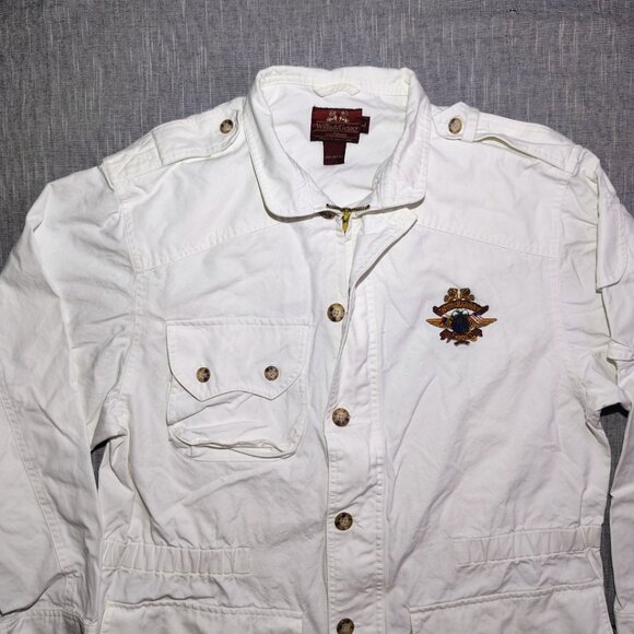 Willis Geiger Jacket Mens Safari Field Hunting Embroidered Pointed Flap VINTAGE - Picture 2 of 13